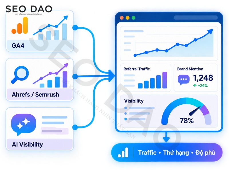 Công cụ theo dõi GEO phân tích dữ liệu chuyên sâu